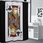 Jack Of Clubs Playing Card Print Premium Shower Curtain