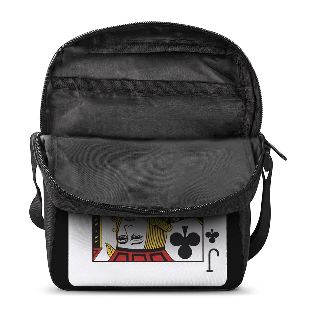 Jack Of Clubs Playing Card Print Rectangular Crossbody Bag