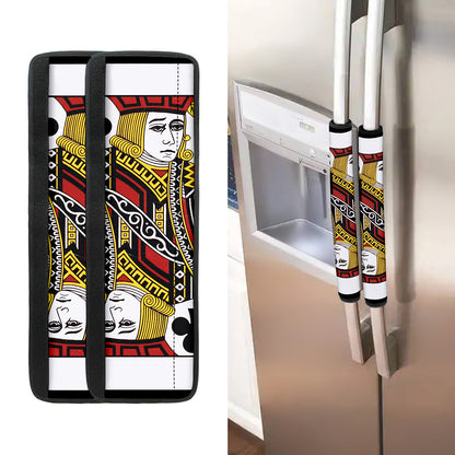 Jack Of Clubs Playing Card Print Refrigerator Handle Covers