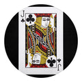 Jack Of Clubs Playing Card Print Round Blanket