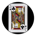 Jack Of Clubs Playing Card Print Round Floor Mat