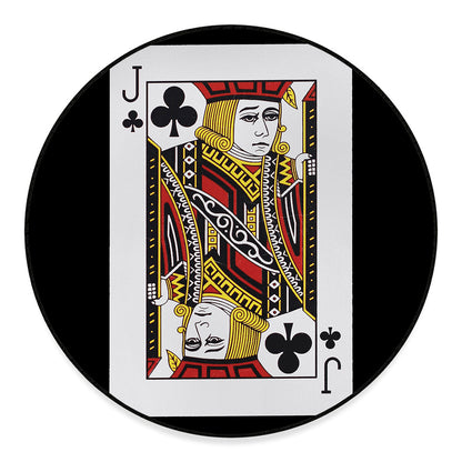 Jack Of Clubs Playing Card Print Round Floor Mat