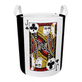 Jack Of Clubs Playing Card Print Round Laundry Basket