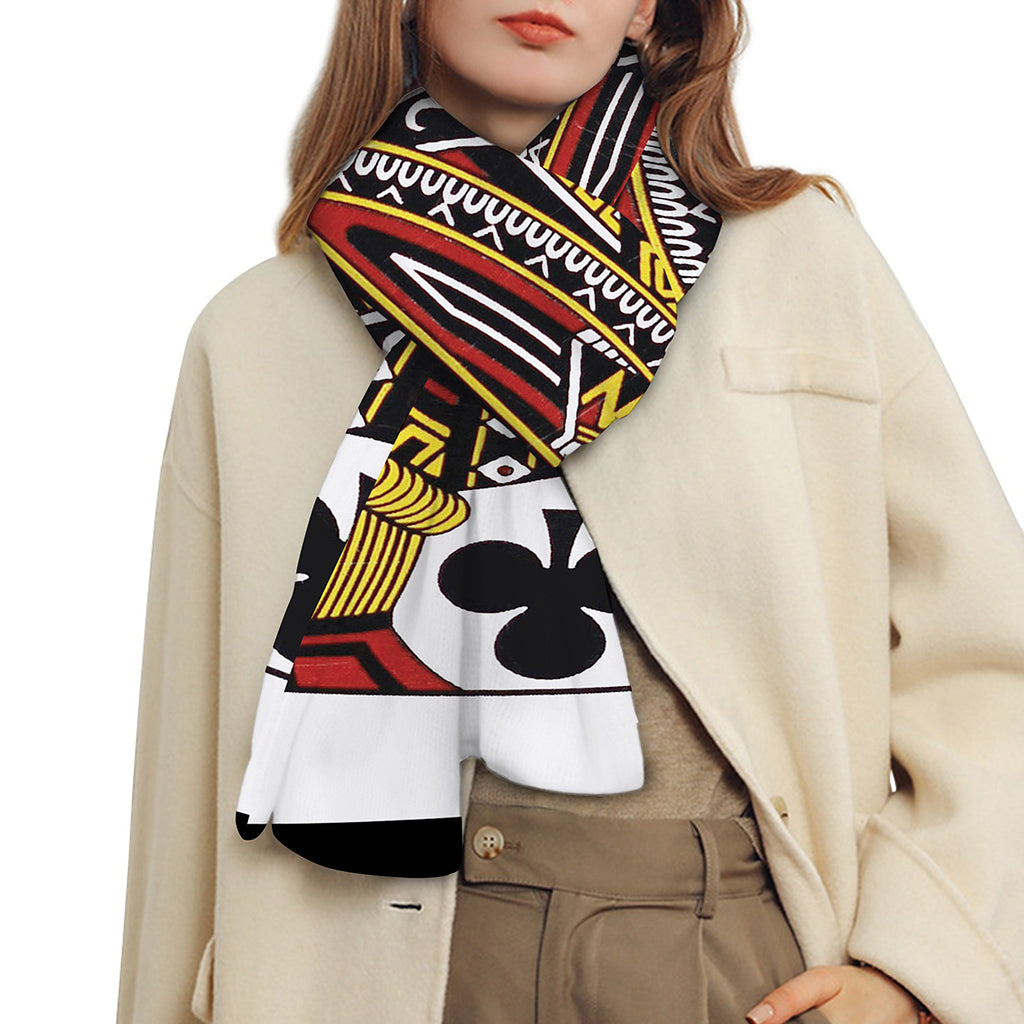 Jack Of Clubs Playing Card Print Scarf
