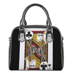 Jack Of Clubs Playing Card Print Shoulder Handbag