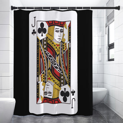 Jack Of Clubs Playing Card Print Shower Curtain