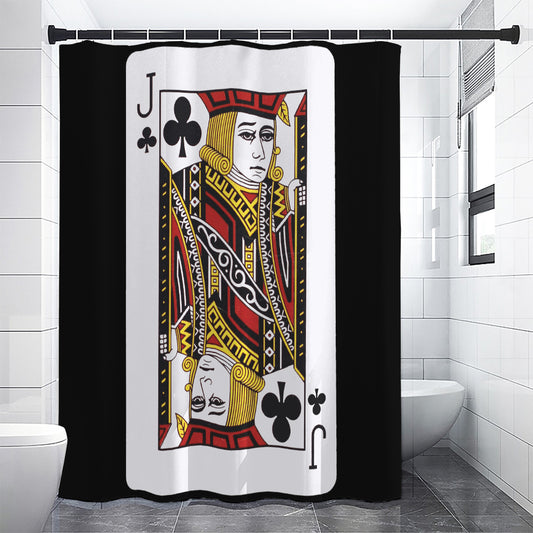 Jack Of Clubs Playing Card Print Shower Curtain