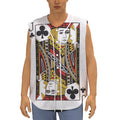Jack Of Clubs Playing Card Print Sleeveless Baseball Jersey