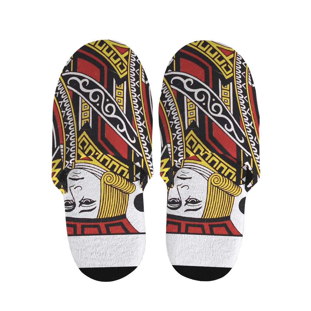 Jack Of Clubs Playing Card Print Slippers