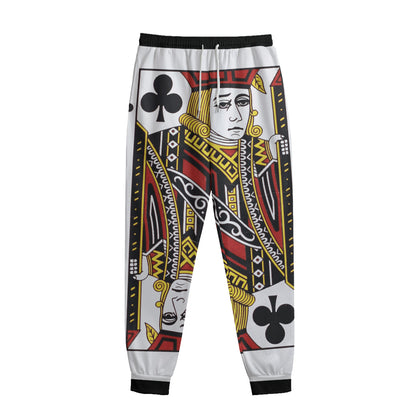 Jack Of Clubs Playing Card Print Sweatpants