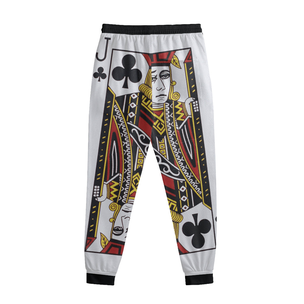 Jack Of Clubs Playing Card Print Sweatpants