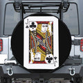 Jack Of Clubs Playing Card Print Tire Cover
