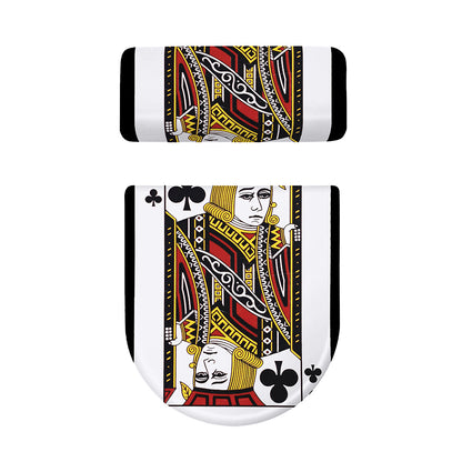 Jack Of Clubs Playing Card Print Toilet Lid And Tank Cover Set
