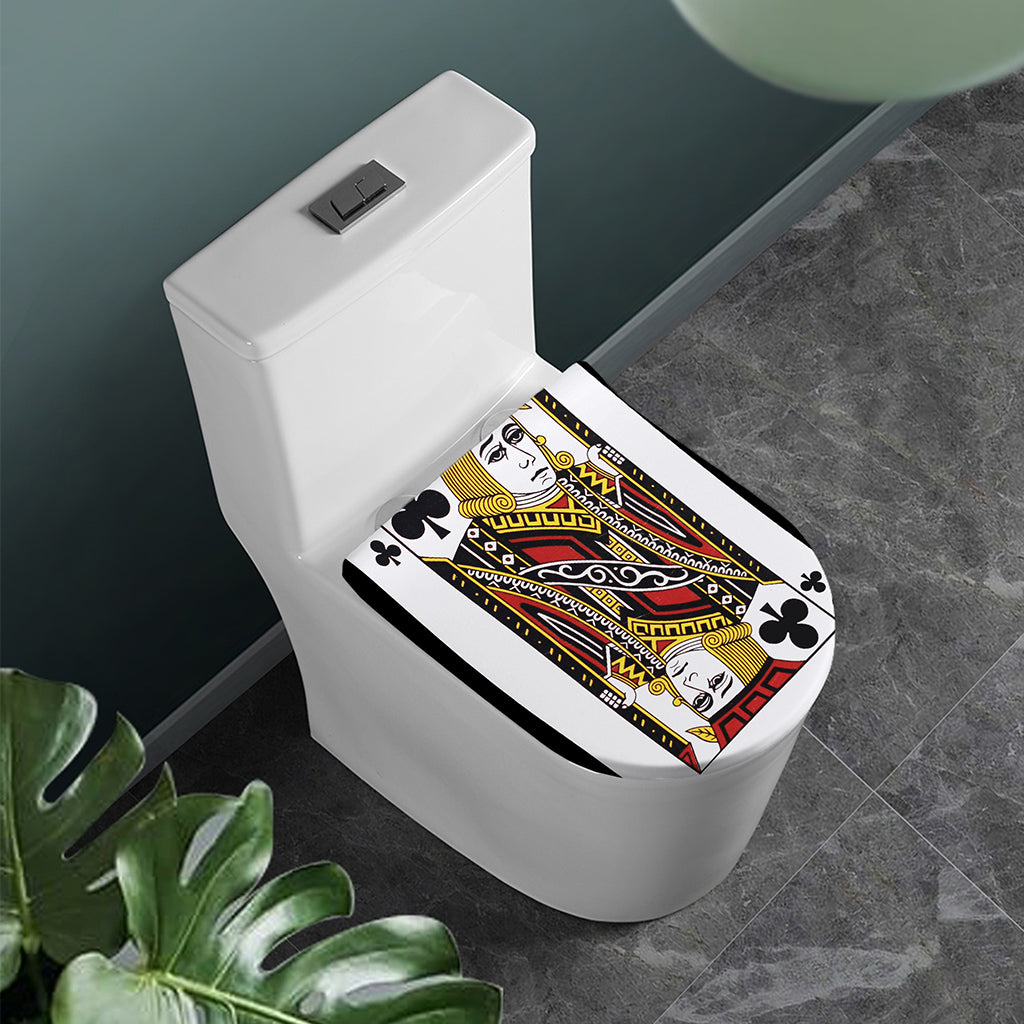 Jack Of Clubs Playing Card Print Toilet Lid Cover