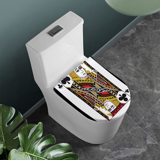 Jack Of Clubs Playing Card Print Toilet Lid Cover