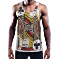 Jack Of Clubs Playing Card Print Men's Workout Tank Top