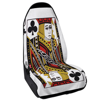 Jack Of Clubs Playing Card Print Waterproof Car Seat Cover