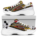 Jack Of Clubs Playing Card Print White Chunky Shoes