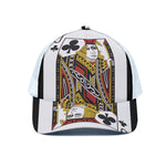 Jack Of Clubs Playing Card Print White Mesh Trucker Cap