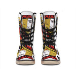 Jack Of Clubs Playing Card Print Winter Boots