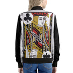 Jack Of Clubs Playing Card Print Women's Bomber Jacket