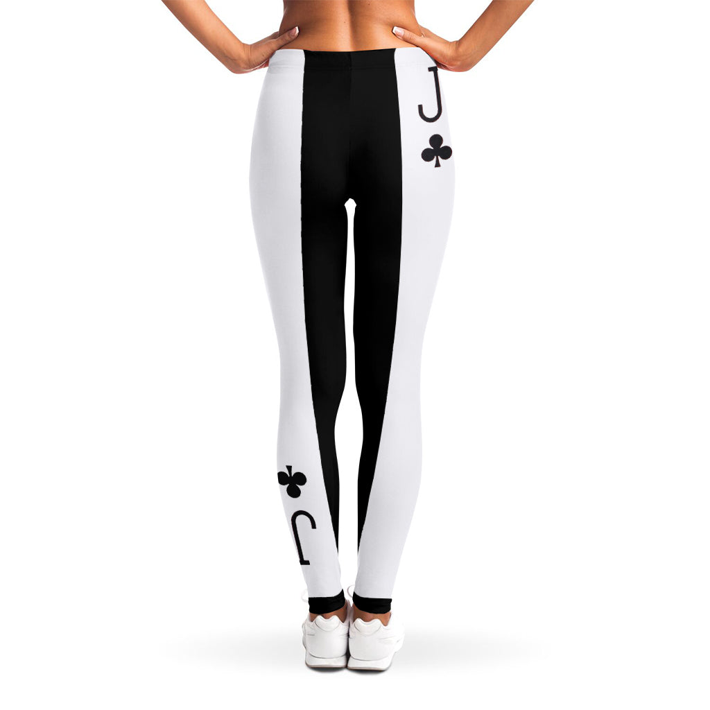Jack Of Clubs Playing Card Print Women's Leggings