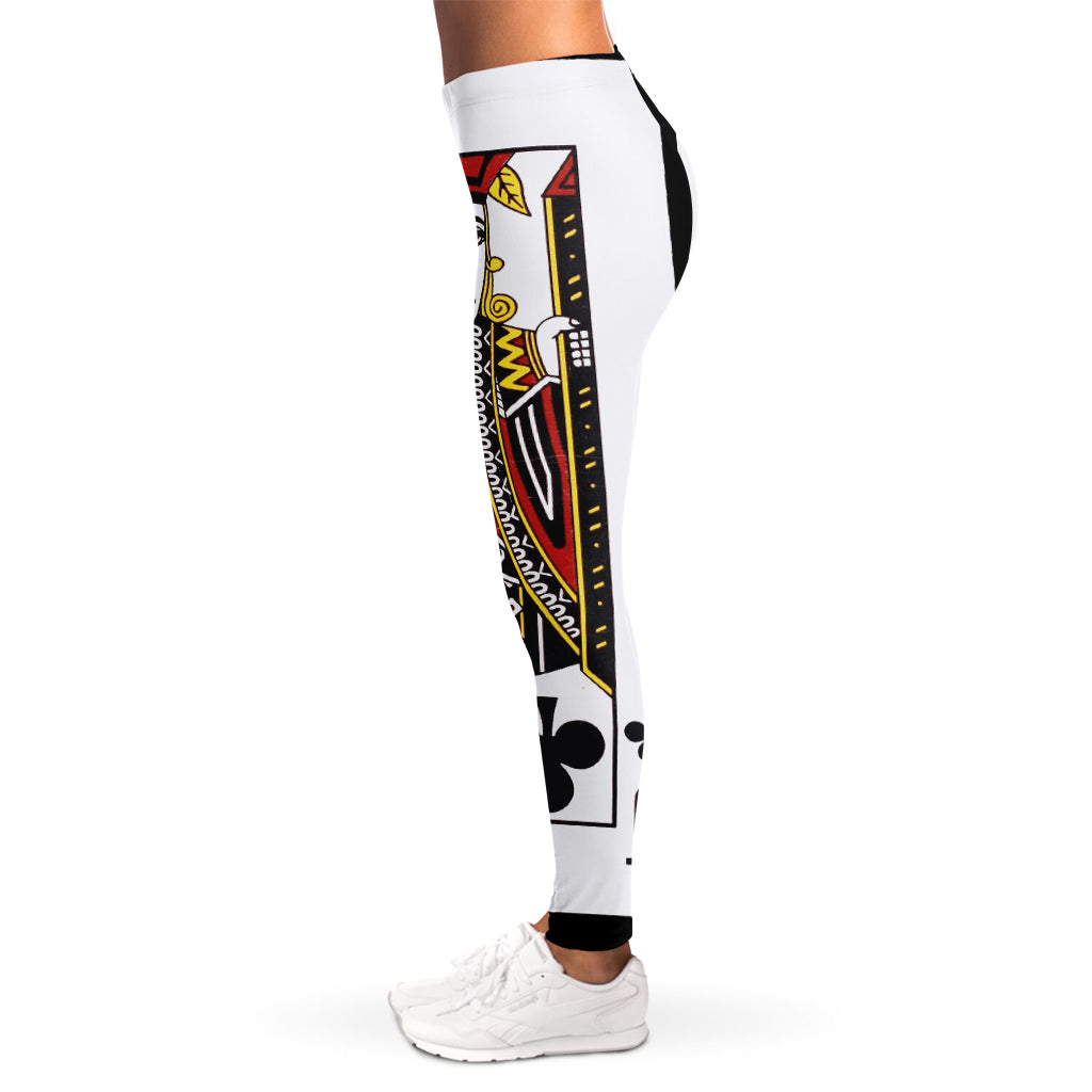 Jack Of Clubs Playing Card Print Women's Leggings