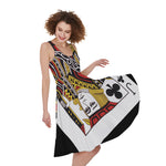 Jack Of Clubs Playing Card Print Women's Sleeveless Dress