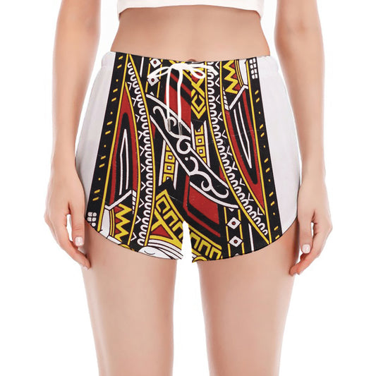 Jack Of Clubs Playing Card Print Women's Split Running Shorts