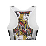 Jack Of Clubs Playing Card Print Women's Sports Bra