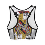 Jack Of Clubs Playing Card Print Women's Sports Bra