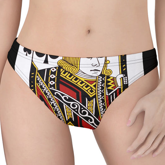 Jack Of Clubs Playing Card Print Women's Thong
