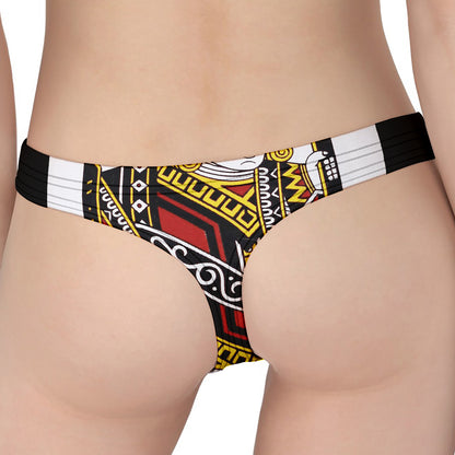 Jack Of Clubs Playing Card Print Women's Thong