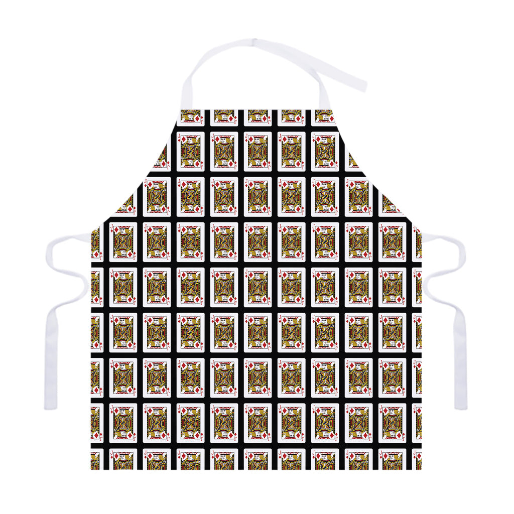 Jack Of Diamonds Pattern Print Adjustable Apron
