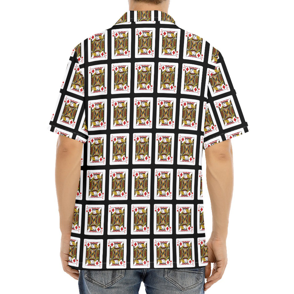 Jack Of Diamonds Pattern Print Aloha Shirt