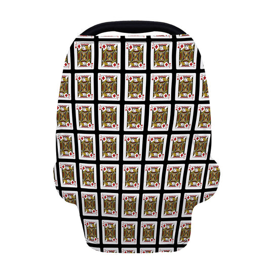 Jack Of Diamonds Pattern Print Baby Seat Cover