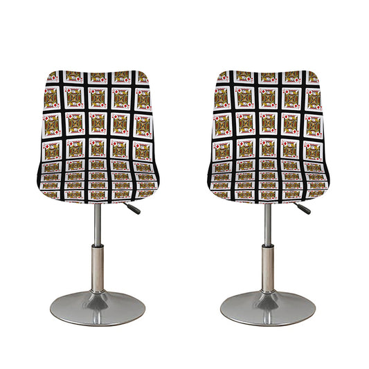 Jack Of Diamonds Pattern Print Bar Stool Covers