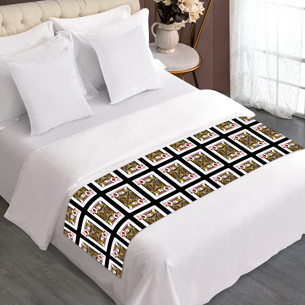 Jack Of Diamonds Pattern Print Bed Runner