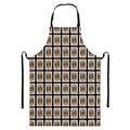 Jack Of Diamonds Pattern Print Bib Apron With Pocket