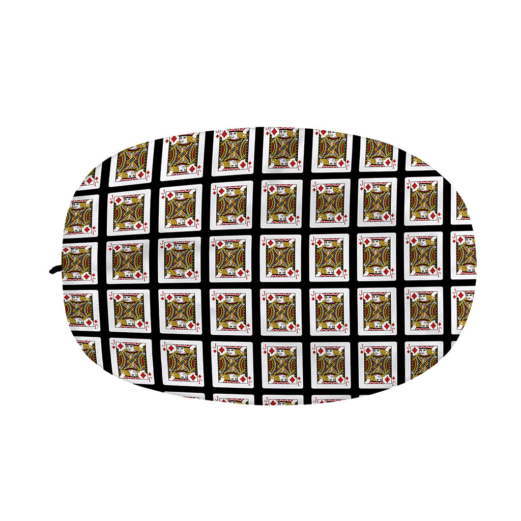 Jack Of Diamonds Pattern Print Car Side Mirror Covers