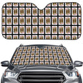 Jack Of Diamonds Pattern Print Car Windshield Sun Shade