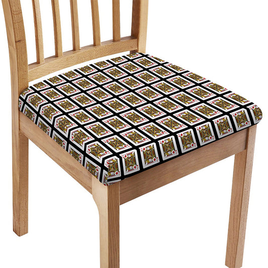 Jack Of Diamonds Pattern Print Chair Cushion Cover