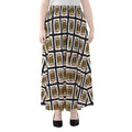 Jack Of Diamonds Pattern Print Chiffon Maxi Skirt