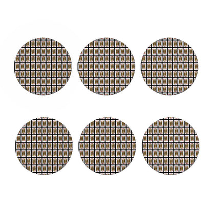 Jack Of Diamonds Pattern Print Coaster Set