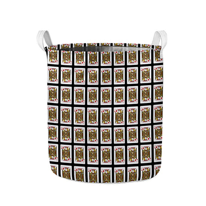 Jack Of Diamonds Pattern Print Collapsible Laundry Basket