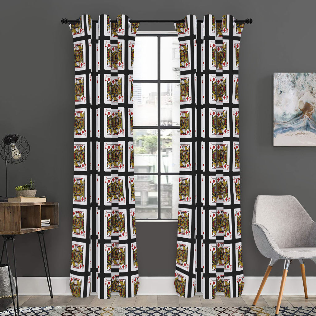 Jack Of Diamonds Pattern Print Curtain