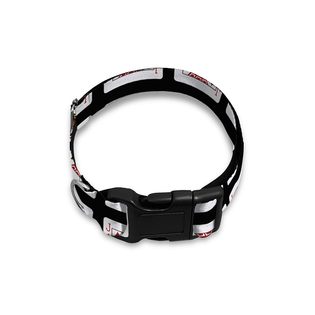Jack Of Diamonds Pattern Print Dog Collar