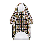 Jack Of Diamonds Pattern Print Dog Zip Up Hoodie
