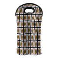 Jack Of Diamonds Pattern Print Double Neoprene Wine Tote