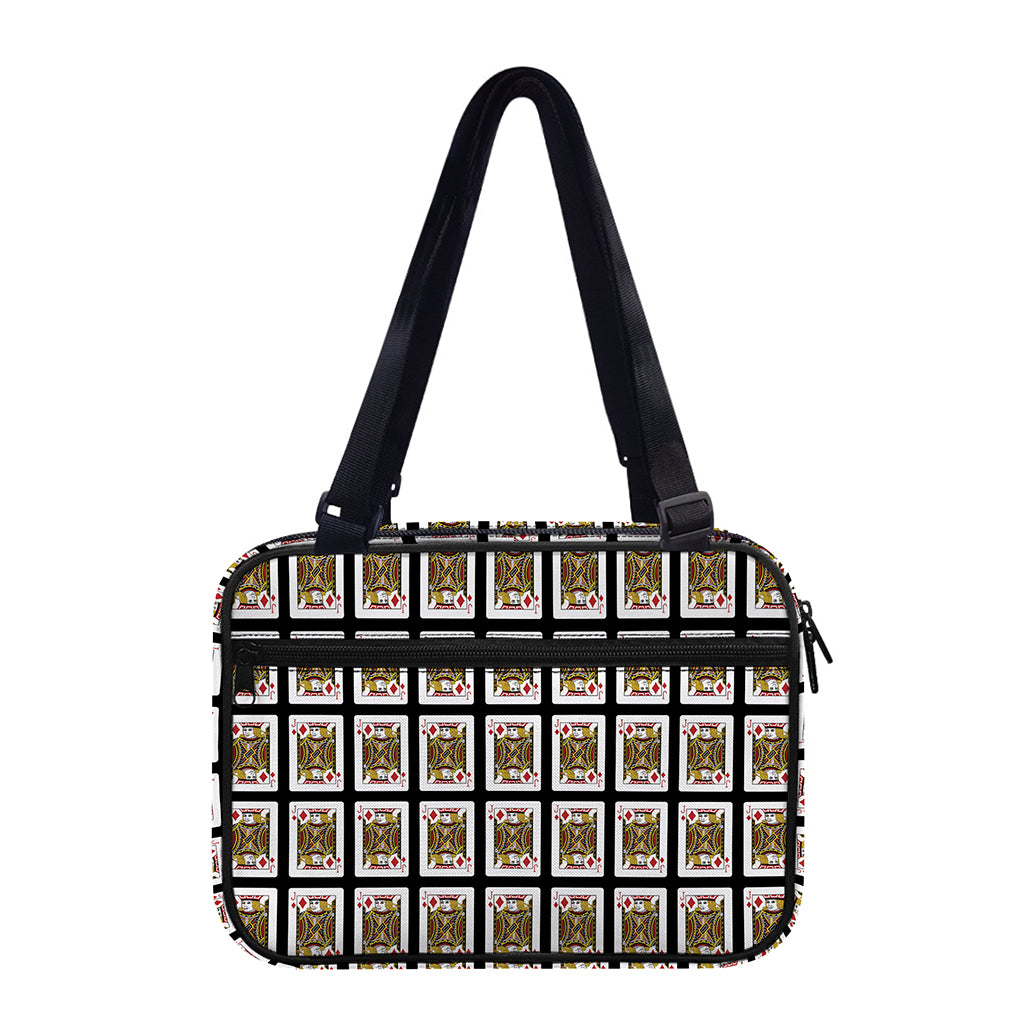 Jack Of Diamonds Pattern Print Double Strap Bible Bag